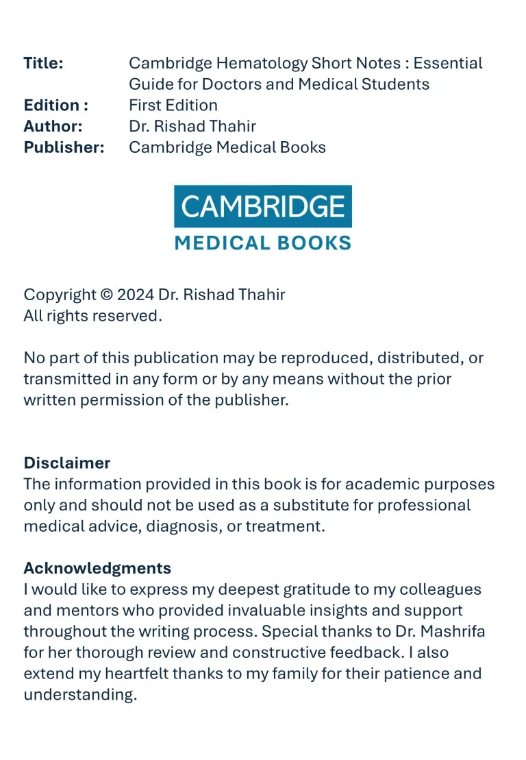 Cambridge Hematology Short Notes book (2)