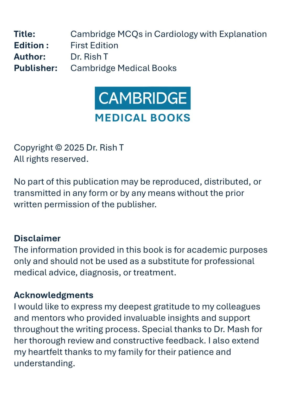 Cambrdidge Cardiology MCQ Explanation Book sample images (2)